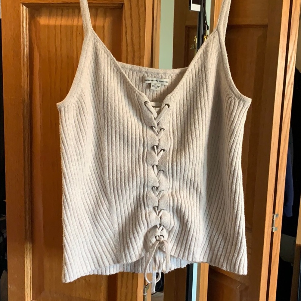 Lace up tank top
